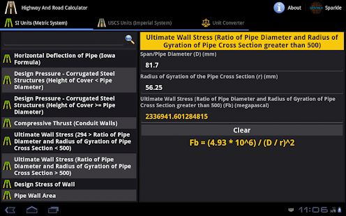 Highway and Road Calc. Tablet Screenshots 6