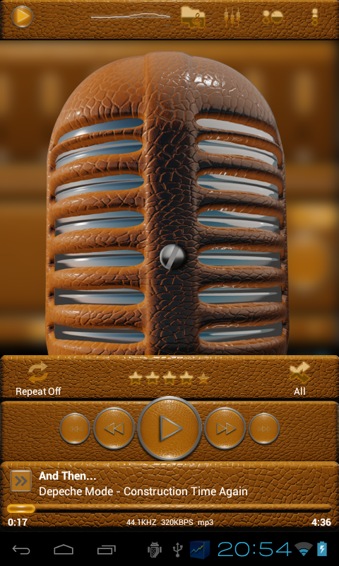 Poweramp skin orange lizard Screen 2
