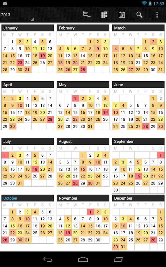Business Calendar Pro - screenshot
