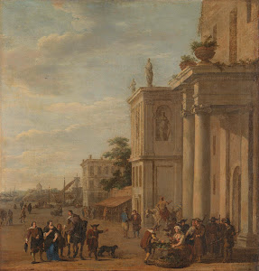 RIJKS: Jacob van der Ulft: Italian marketplace 1689
