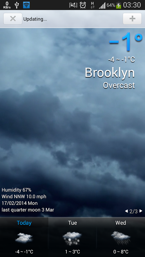 Android application Amazing Weather HD screenshort