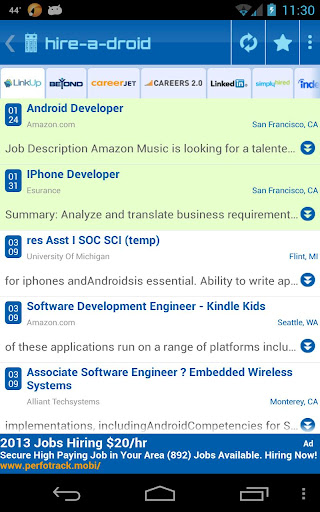 【免費商業App】Job Search HireADroid classic-APP點子
