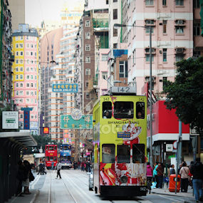 Hong Kong Tramways by Kai Jian - City,  Street & Park Street Scenes