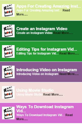 Videos on IG Guide