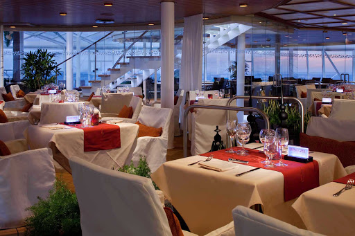 In the mood for Brazilian? Samba Grill, on the Solarium’s main level on Allure of the Seas, provides South American flare based on churrascaria (or barbecue), where servers circulate with different cuts of meat on skewers.