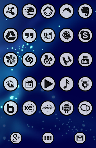 3K Rounds White - Icon Pack
