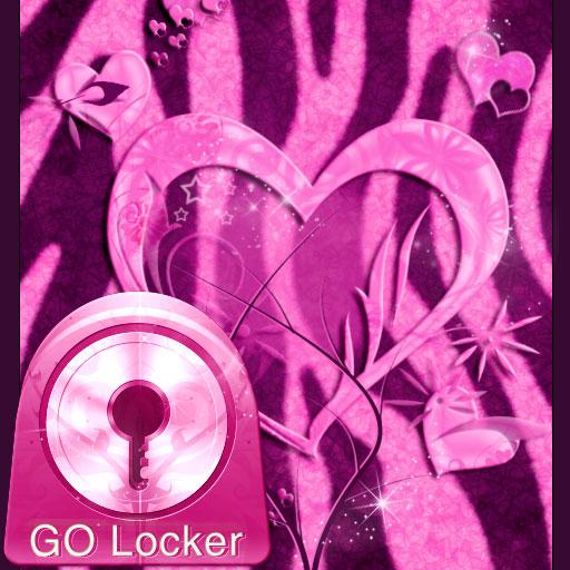 GO Locker Pink Zebra Heart Buy LOGO-APP點子