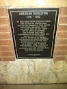 American Revolution plaque