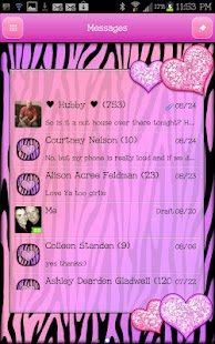Lastest GO SMS - Hearts Zebra Pastel 3 APK for PC