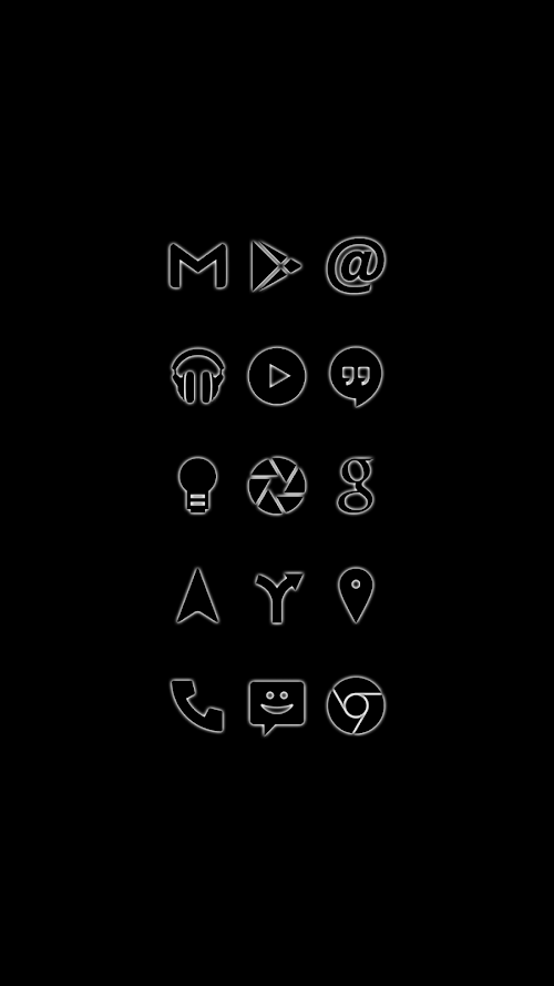 Android application Onyx Glow GO Apex Nova Theme screenshort
