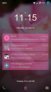 Lastest CM12 Theme Pink Under Glass APK for PC