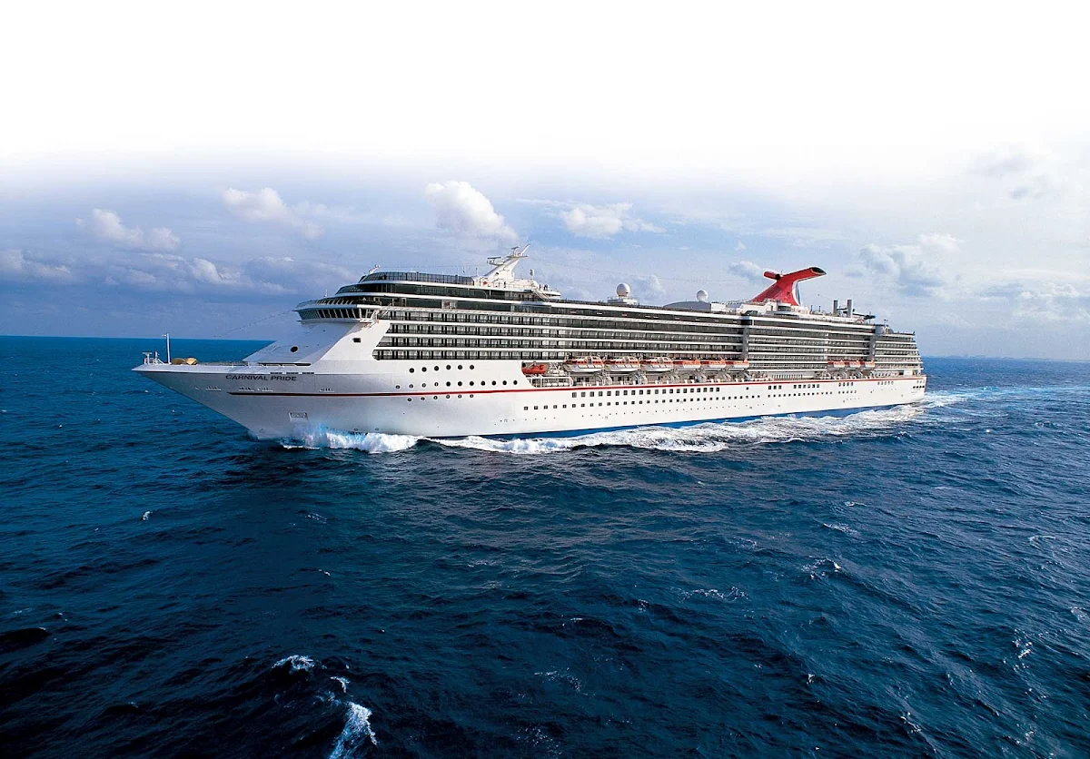 Carnival-Pride-aerial - Carnival Pride cruises to Mexico, the Cayman Islands and other Caribbean destinations.
