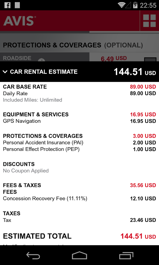 Avis Car Rental Android Apps on Google Play