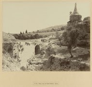 Gezicht op het Kidron-dal met diverse grafmonumenten