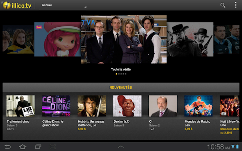 illico.tv for tablet - screenshot thumbnail