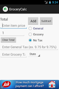 Free Grocery Tax Calculator APK for Android