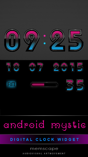 Digital Clock Android Mystic