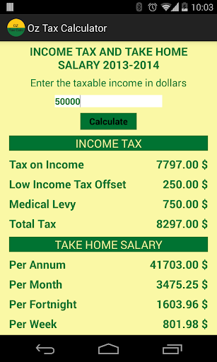 Oz Tax Calculator