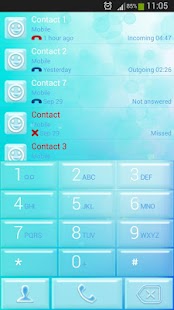 Download Baby Blue Dialer Theme APK for Android