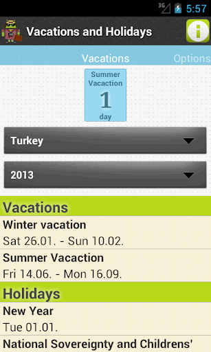 Holidays Vacations
