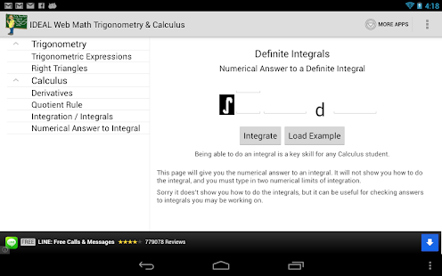 IDEAL Web Math Trig/Calculus Screenshots 7