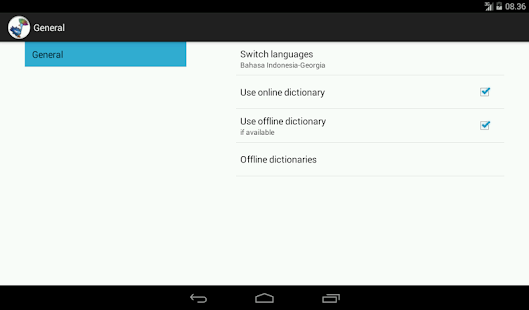 Indonesian-Georgian Dictionary Screenshots 8