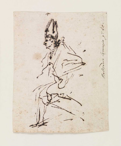 Study of a Seated Bishop