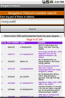 Bangalore Telephone Search APK Ảnh chụp màn hình #3