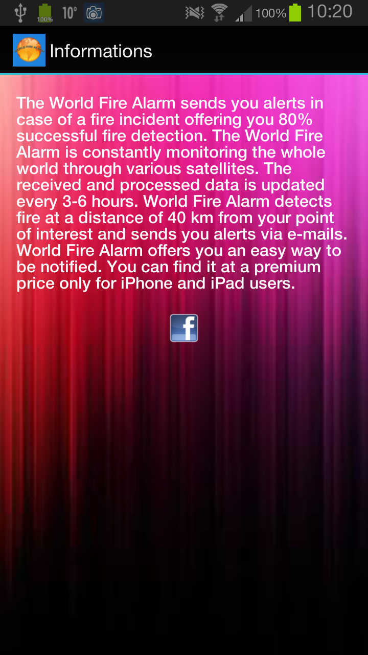 World Fire Alarm Screen 3