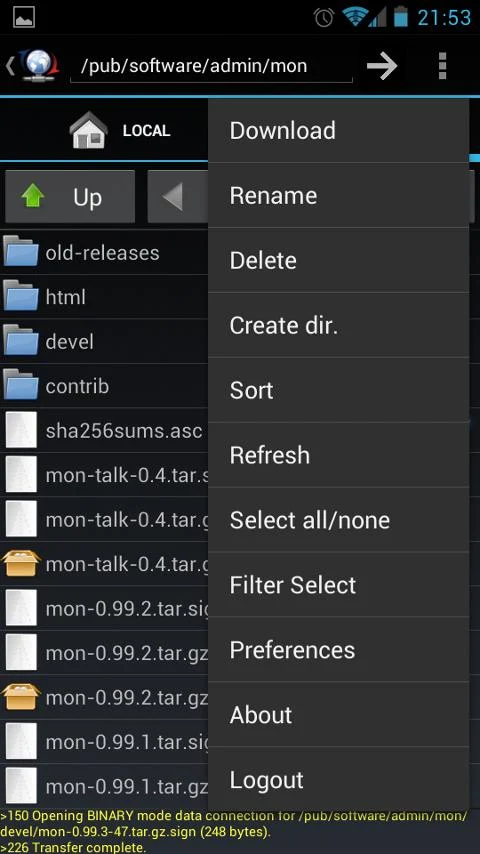    FtpCafe FTP Client Pro- screenshot  