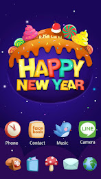 Sweet New Year Launcher Theme poster 2