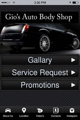 Gios Auto Body Shop App