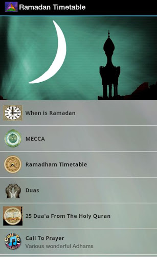 Ramadan Timetable