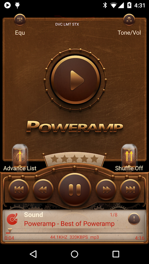 Android application Skin for Poweramp Steampunk screenshort
