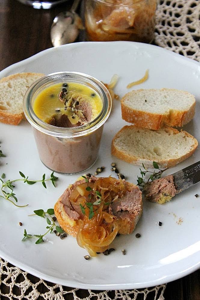 Chicken Liver Pate with Onion Marmalade Red Wine Appetizer Recipe