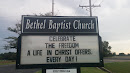 Bethel Baptist Church Entrance Sign