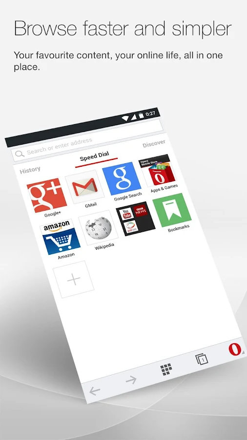 Opera browser for Android - screenshot