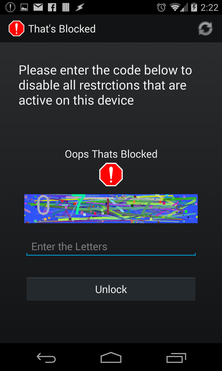 Blunder Stop Pro. Drunk Block Screen 2