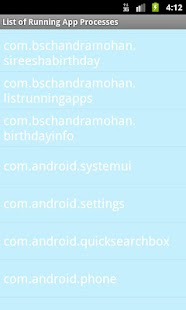 List Running App Processes Screenshots 1