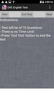 GRE English Test Screenshots 1