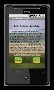 Free Download Grain Shrinkage Calculator APK for Android