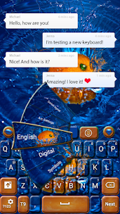 Free Orange Splash GO Keyboard APK for Android