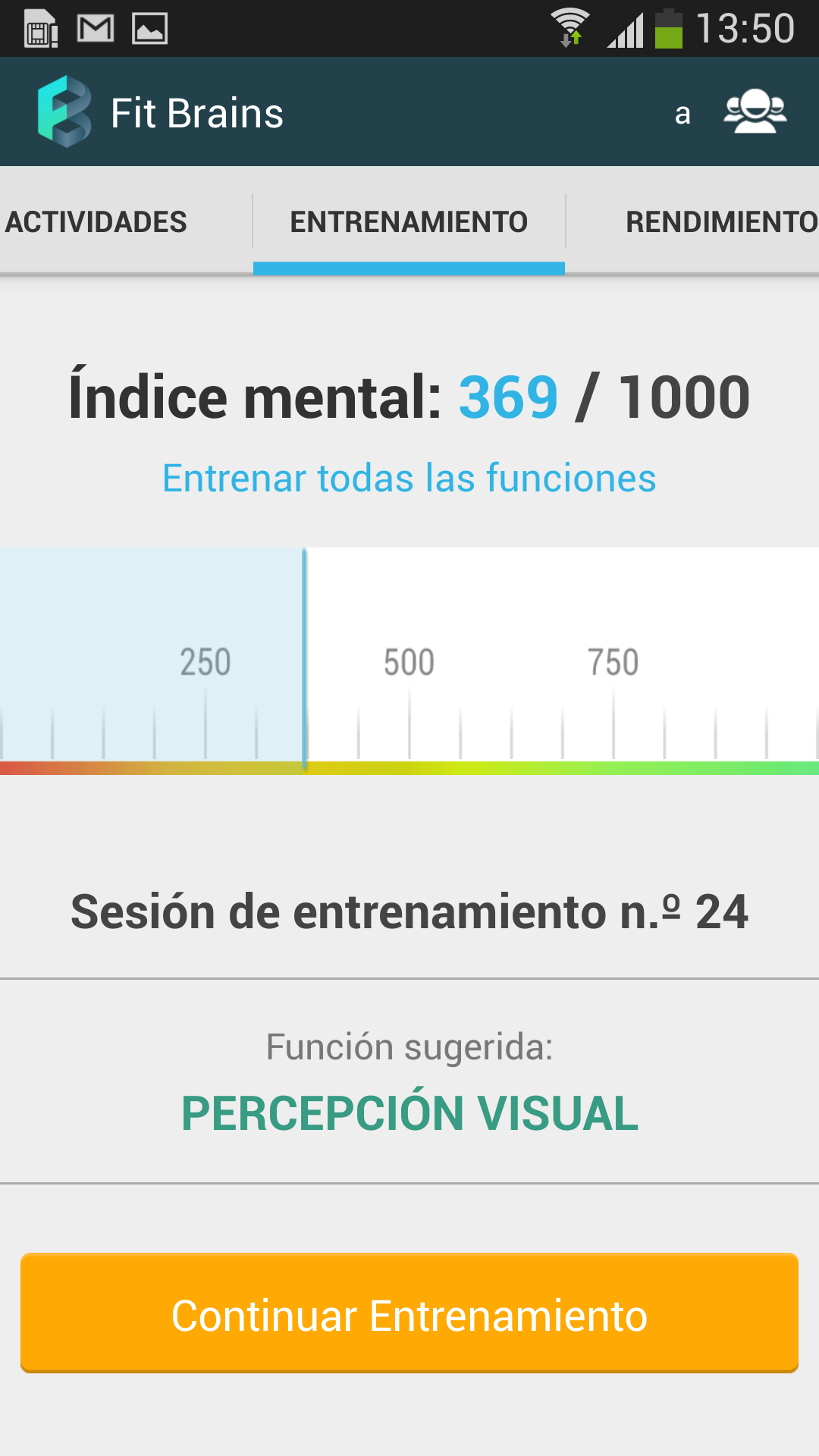 Android application Fit Brains Trainer screenshort