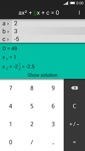 Quadratic Equation Solver