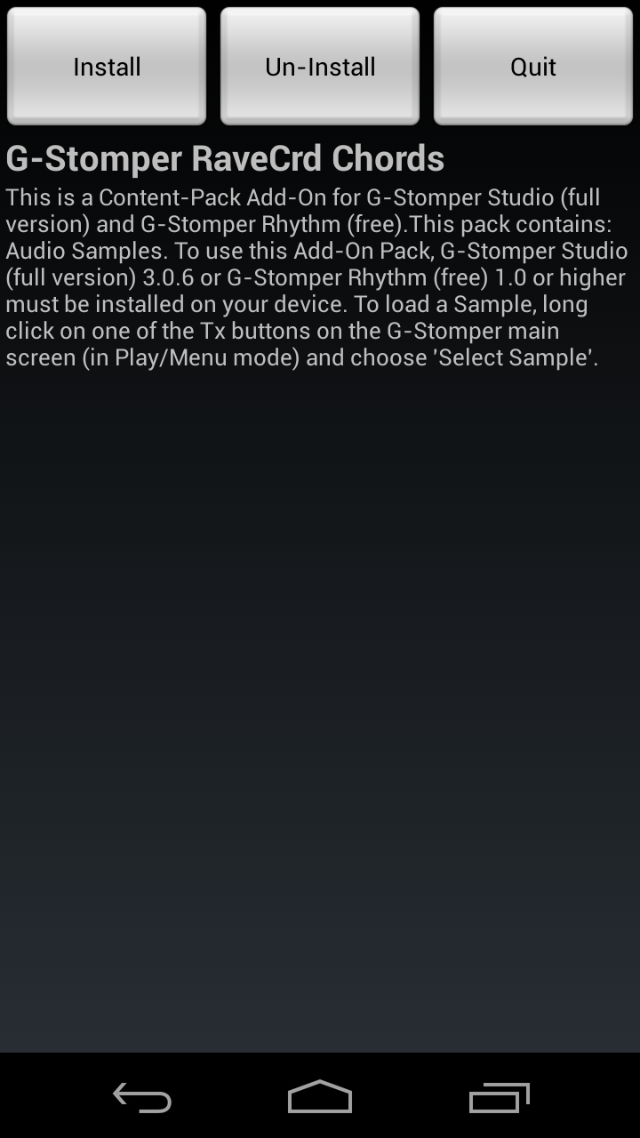 G-Stomper RaveCrd Chords Screen 3