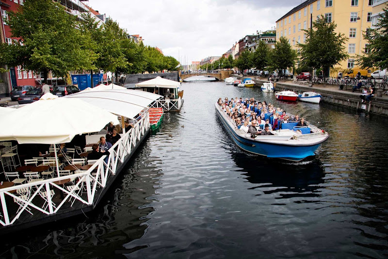 Touring the canals in Copenhagen, Denmark.