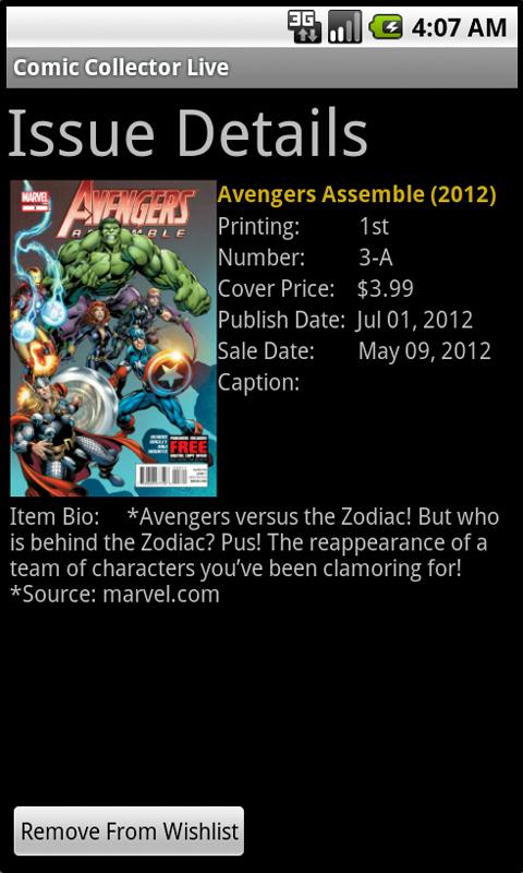 Comic Collector Live Screen 2