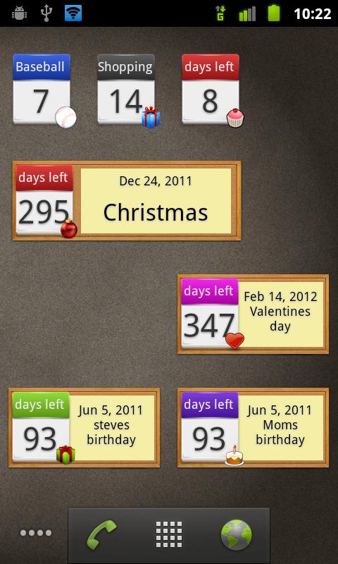 Days Left Widget Screen 2