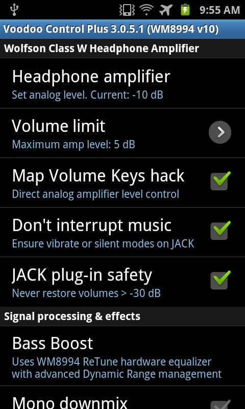 Android application Voodoo Sound Plus screenshort