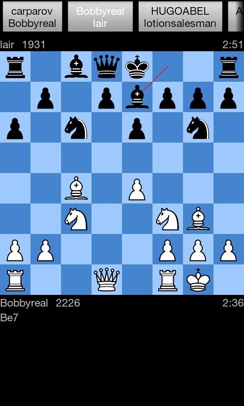 Yafi Plus - Internet Chess Screen 2